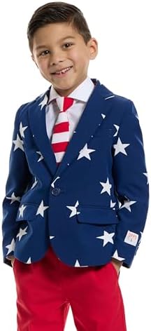 Patriotic 4th of July Boys USA Flag Suit
