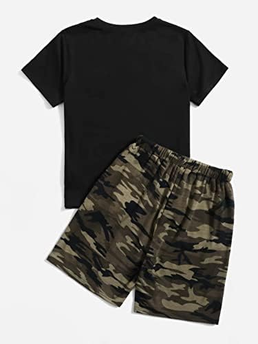 Camouflage boys short sleeve team outfit set