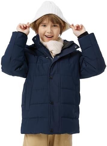 Warm Waterproof Puffer Jacket for Boys with Hood