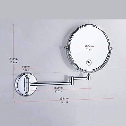 DEIHGE 10X Magnifying Wall Mounted Makeup Mirror with 360 Degree Rotation