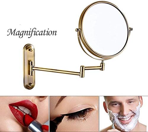 Wall-Mounted Makeup Mirror with 360-Degree Swivel
