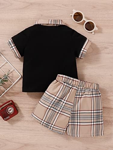WDIRARA Toddler Boy Plaid 2 Piece Outfit