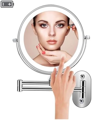 Chic Wall-Mounted Makeup Mirror with LED Light