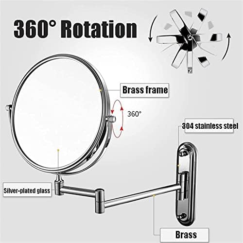 FUDGIO Extendable 360 Rotation Makeup Mirror