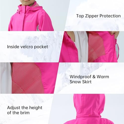 Yingjielede Waterproof and Windproof rain jackets for kids