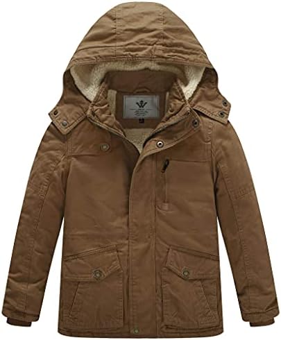 WenVen Boys Winter Thick Cotton Parka