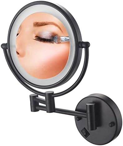 Magnifying Double-Sided Wall-Mounted Mirror w 7X-8X Magnification