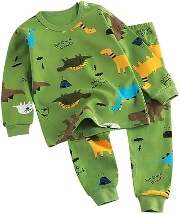 Dinosaur Jammie Set for Boys Snug Fit Cotton Pajamas