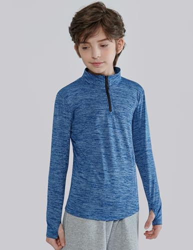 3-Piece Boys Athletic Quarter Zip Pullover Shirts