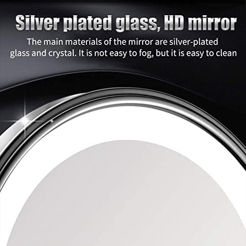 Magnifying Double-Sided Wall-Mounted Mirror w 7X-8X Magnification