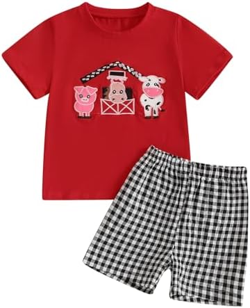Giraropa Toddler Boys Summer Tops and Shorts Set