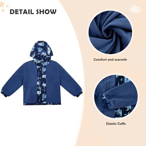 Warm Winter Kids Jackets Eco-Friendly Fleece Coats for Boys
