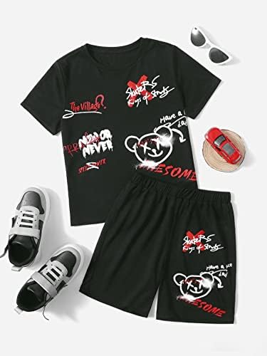 SHENHE Boys 2-Piece Comfort Camo Outfit Set - Casual Stylish