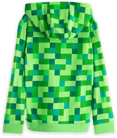 Minecraft Licensee Hoodie for Boys Black Creepers Design