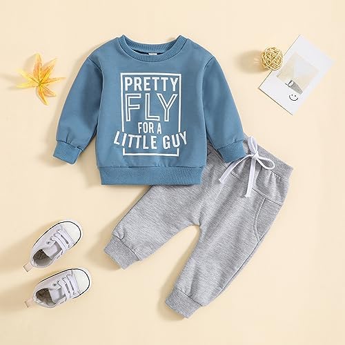 Toddler Boys Long Sleeve Letter Print Set 3PCS Toddler Boys Clothes