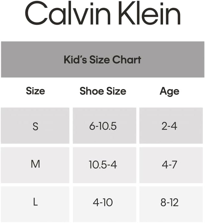 Calvin Klein Boys Crew Socks 6 Pack Stretch Comfort Mid Calf