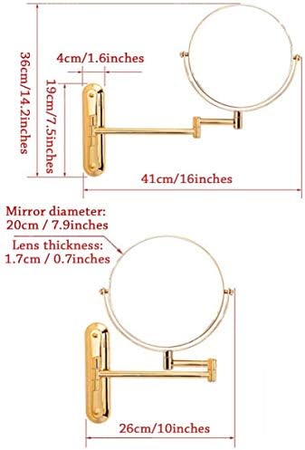 8 Inch Double-Sided Vanity Mirror with 3X Magnification
