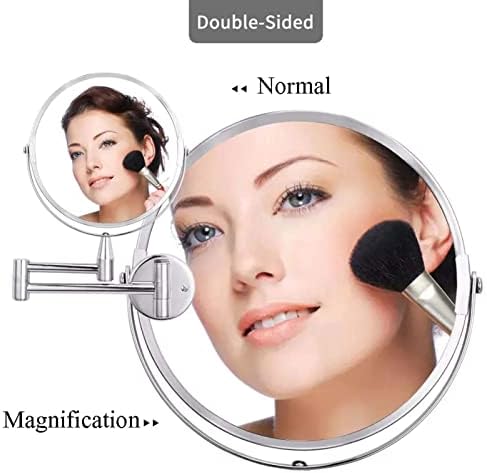 DEIHGE 10X Magnifying Wall Mounted Makeup Mirror with 360 Degree Rotation