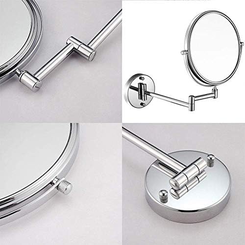 LCARY Wall Mirror with 360 Degree Swivel and Extendable Arm