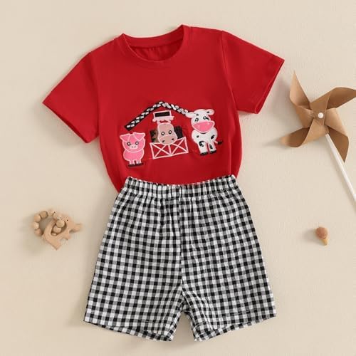 Giraropa Toddler Boys Summer Tops and Shorts Set