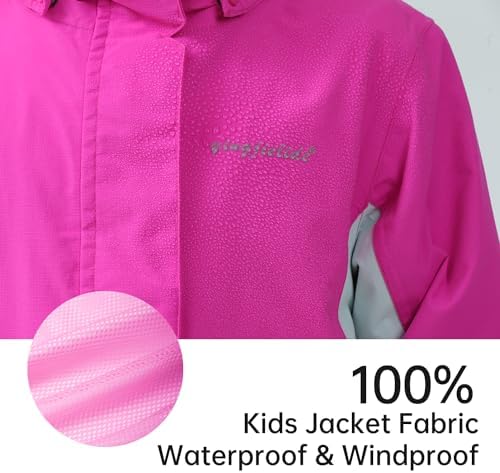 Yingjielede Waterproof and Windproof rain jackets for kids
