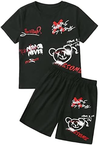 SHENHE Boys 2-Piece Comfort Camo Outfit Set - Casual Stylish