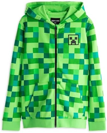 Minecraft Licensee Hoodie for Boys Black Creepers Design