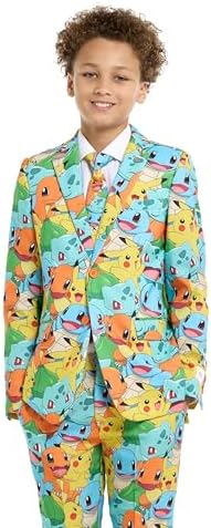 Opposuits Teen Boys Pokmon Suit - Pikachu Outfit - Multicolor