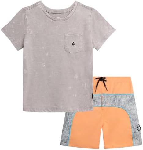 Volcom Boys RashGuard Set - Light Durable for Essential Swimwear