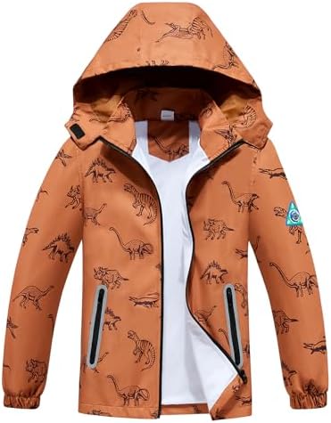 Stay dry look sharp in any weather Boys rain jacket with removable hood