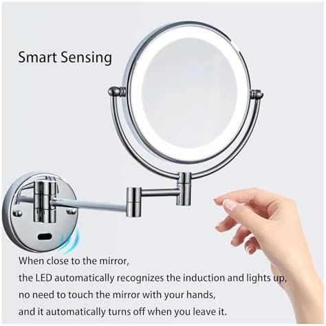 Lighted Makeup Mirror with Sensor Rose Gold Vanity