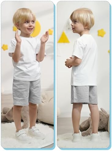 Resinta 3-Pack Toddler Boys Cotton Shorts with Drawstring