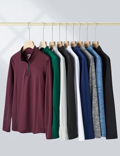 3-Piece Boys Athletic Quarter Zip Pullover Shirts