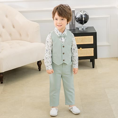 Kimocat Boys 4-Piece Formal Suit Set
