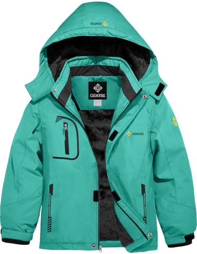 GEMYSE waterproof boys snow jacket features for kids