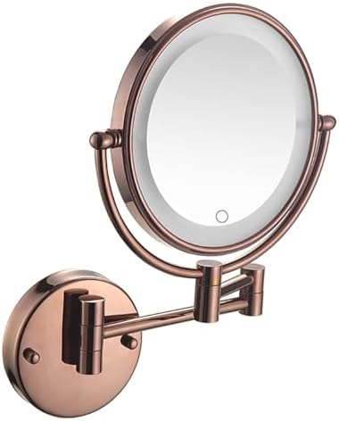 Wall Mounted Lighted Makeup Mirror Rose Gold