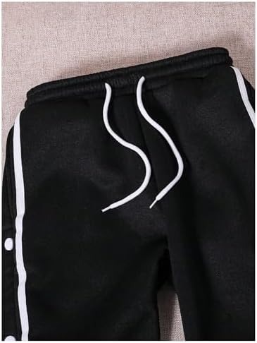 RoseSeek Boys Split Snap Button Sweatpants