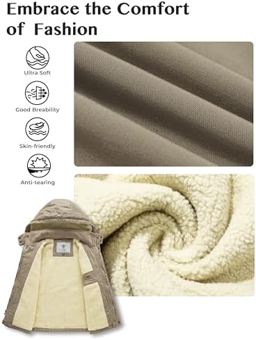 WenVen Boys Winter Sherpa JacketThick Insulation and Style