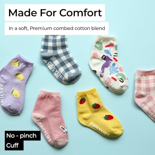 Dailylike Anti-Slip Grip Socks for Babies and Kids 6 Pairs