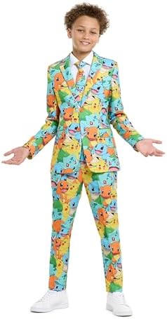 Opposuits Teen Boys Pokmon Suit - Pikachu Outfit - Multicolor