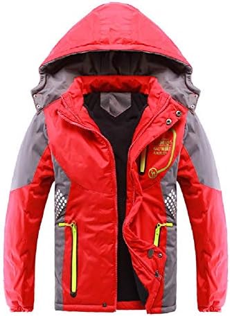 Vinmin Boys Warm Stylish and Secure Fleece Jacket for Outdoor Activities