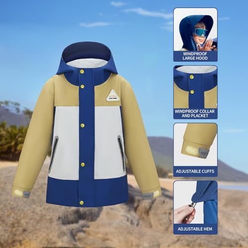 KOCOTREE Kids Windbreaker Jacket Durable Waterproof Stylish