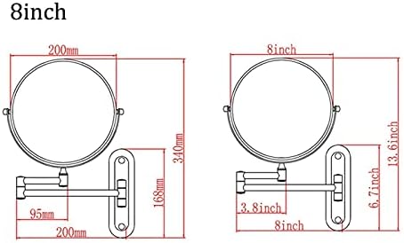 wall-mounted makeup mirror with magnifying function
