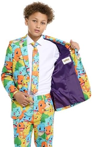 Opposuits Teen Boys Pokmon Suit - Pikachu Outfit - Multicolor