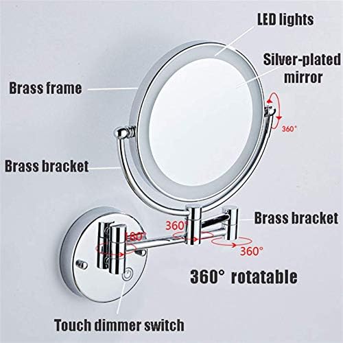 FUDGIO Makeup Mirror Extendable 360 Rotation Perfect for Beauty