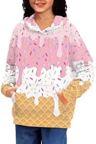 Comfortable Kids Trendy Modifier Pullover Hoodie for Fall andWinter
