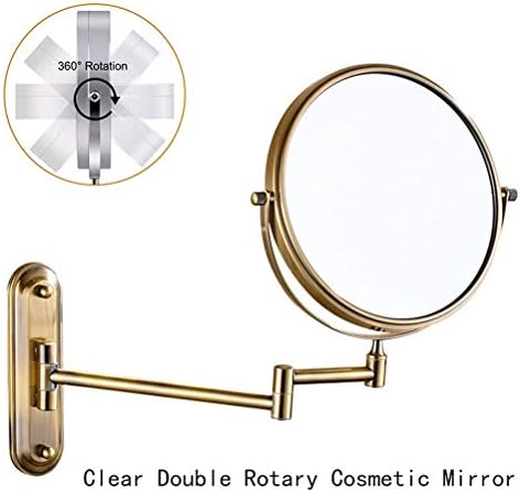 Wall-Mounted Makeup Mirror with 360-Degree Swivel
