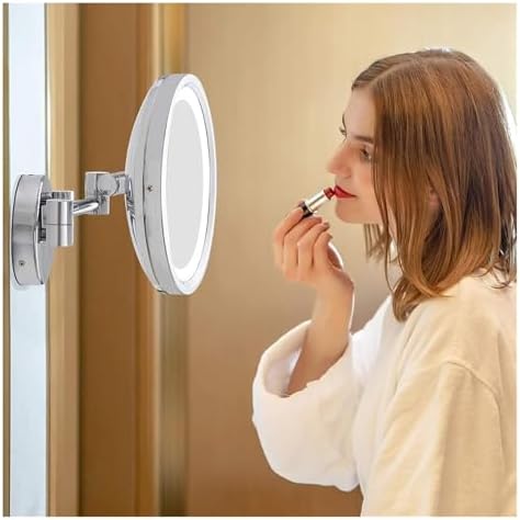 Touch Dimming LED Makeup Mirror with 10X Magnification