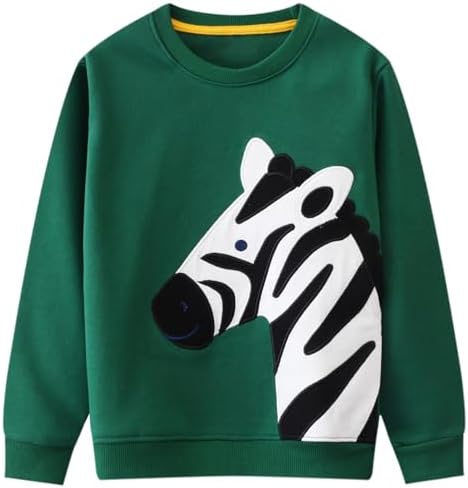 Bumeex toddler boys super soft zebra crewneck sweatshirt
