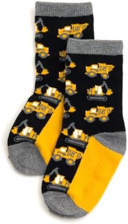 Non-Slip Grip Crew Socks for Toddler to Little Kids